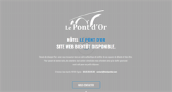 Desktop Screenshot of hotelpontdor.com